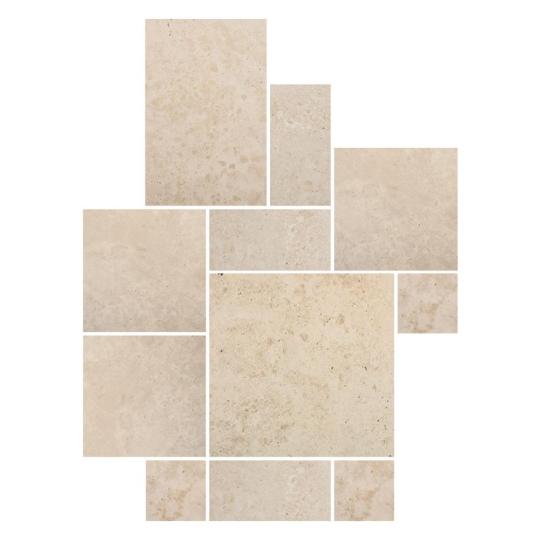 travertin meszko kulteri csuszasmentes burkolat csempe jarolap vegyes meretu romai rakas padlolap padloburkolat fagyallo greslap bezs vilagos feher medence terasz kulterre mediterran klasszikus vintage regies kohatasu.jpg